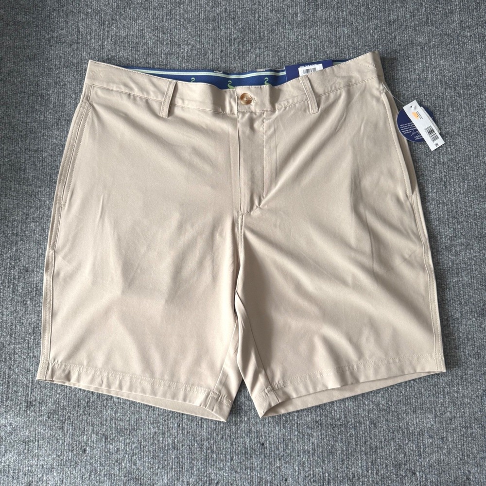 TailorByrd Men's 36 Khaki Classic Performance Golf Shorts 8" Inseam NWT